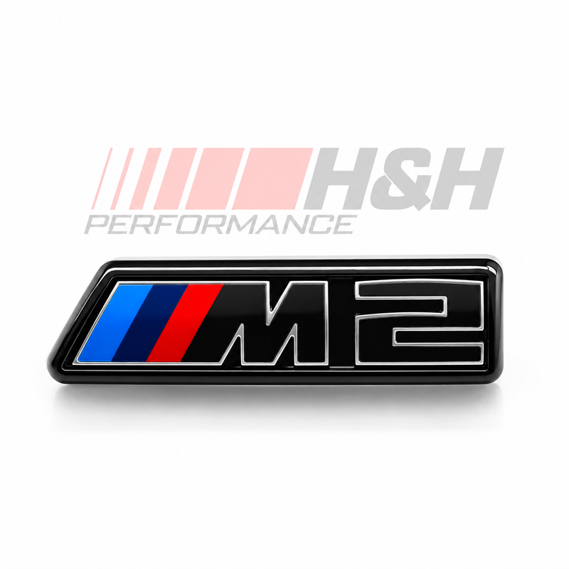 Load image into Gallery viewer, BMW M2 LCI Badge Grill schwarz glanz/silber / Schriftzug Grill Front für BMW M2 G87 - 51137907771
