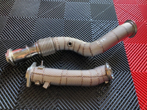 Laden Sie das Bild in Galerie -Viewer, HHP Catless Downpipe Thermoisoliert BMW S58 ///M3 G80 / ///M4 G82 / X3M / X4M