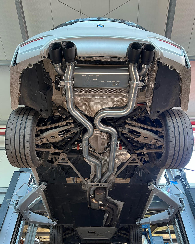 Laden Sie das Bild in Galerie -Viewer, MH-Pipes 3" Abgasanlage Equal Length für BMW M3 F80 mit ECE-Zulassung