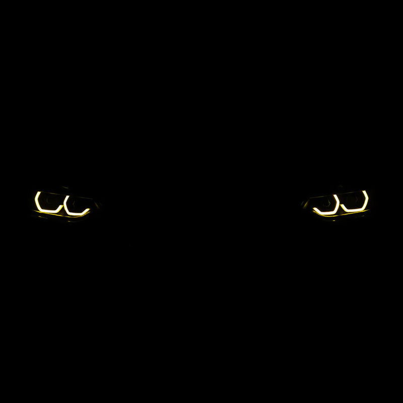 Laden Sie das Bild in Galerie -Viewer, H&H Tagfahrlichter Module + Kühlkörper DRL yellow light / gelb / Motorsport für BMW M2 Competition / M2 CS F87