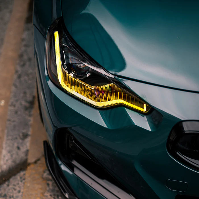 Load image into Gallery viewer, H&H Tagfahrlichter Module + Kühlkörper DRL yellow light / gelb / Motorsport für BMW M240i G42