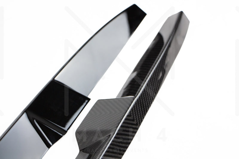 Laden Sie das Bild in Galerie -Viewer, Mach 4 Abdeckung Pralldämpfer Stoßstange Grill Carbon/schwarz glanz / Carbon/gloss black impact absorber cover für BMW M3 G80/G81 / M4 G82/G83