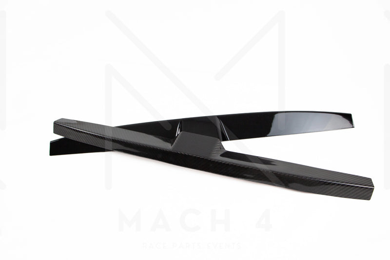 Laden Sie das Bild in Galerie -Viewer, Mach 4 Abdeckung Pralldämpfer Stoßstange Grill Carbon/schwarz glanz / Carbon/gloss black impact absorber cover für BMW M3 G80/G81 / M4 G82/G83