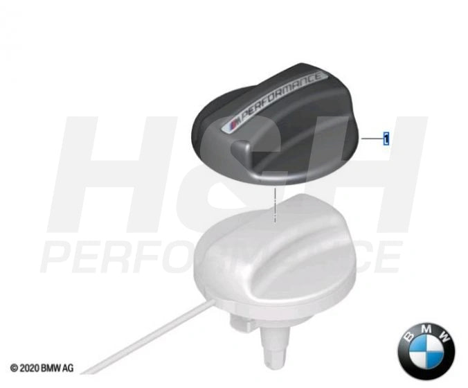 Laden Sie das Bild in Galerie -Viewer, BMW M Performance Tankverschluss Kappe Carbon - 16112472988