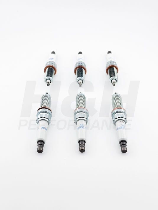 NGK Zündkerzen Set (6 Stk.) für leistungsgesteigerte S55 (gebogen) - für BMW M2 Competition / M2 CS F87 S55